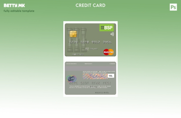 модерен стил Шаблон за мастер картички на Соломонските Острови BSP Bank